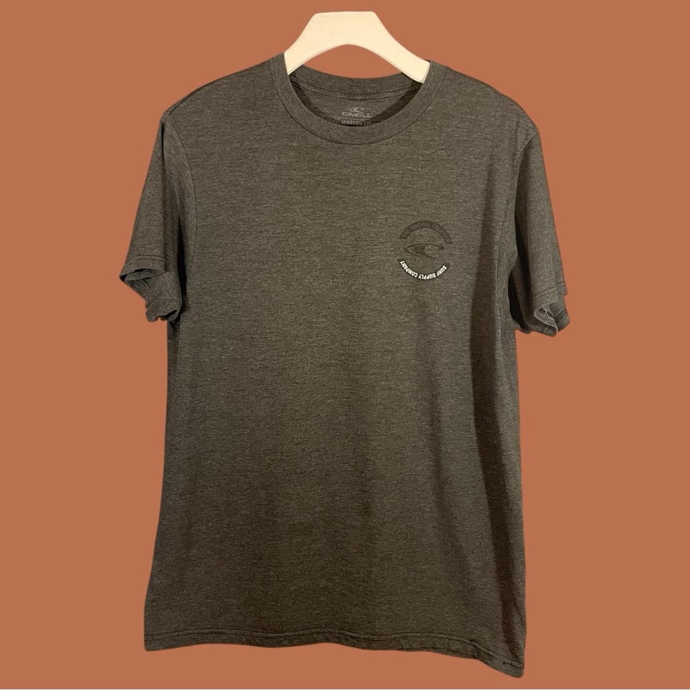 O’Neill Men’s Gray Logo Graphic Short Sleeve Crewneck Tee Size M
